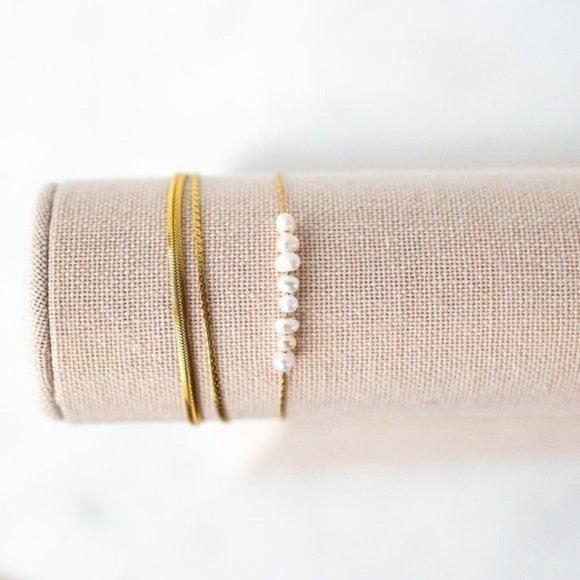 Bracelet Double Layer Herringbone Bracelet & Snake Chain Bracelet Waterproof - Picture 7 of 12